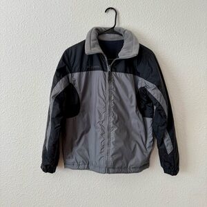 Columbia Vertex  Gray Black Reversible Jacket Youth Size 14/16